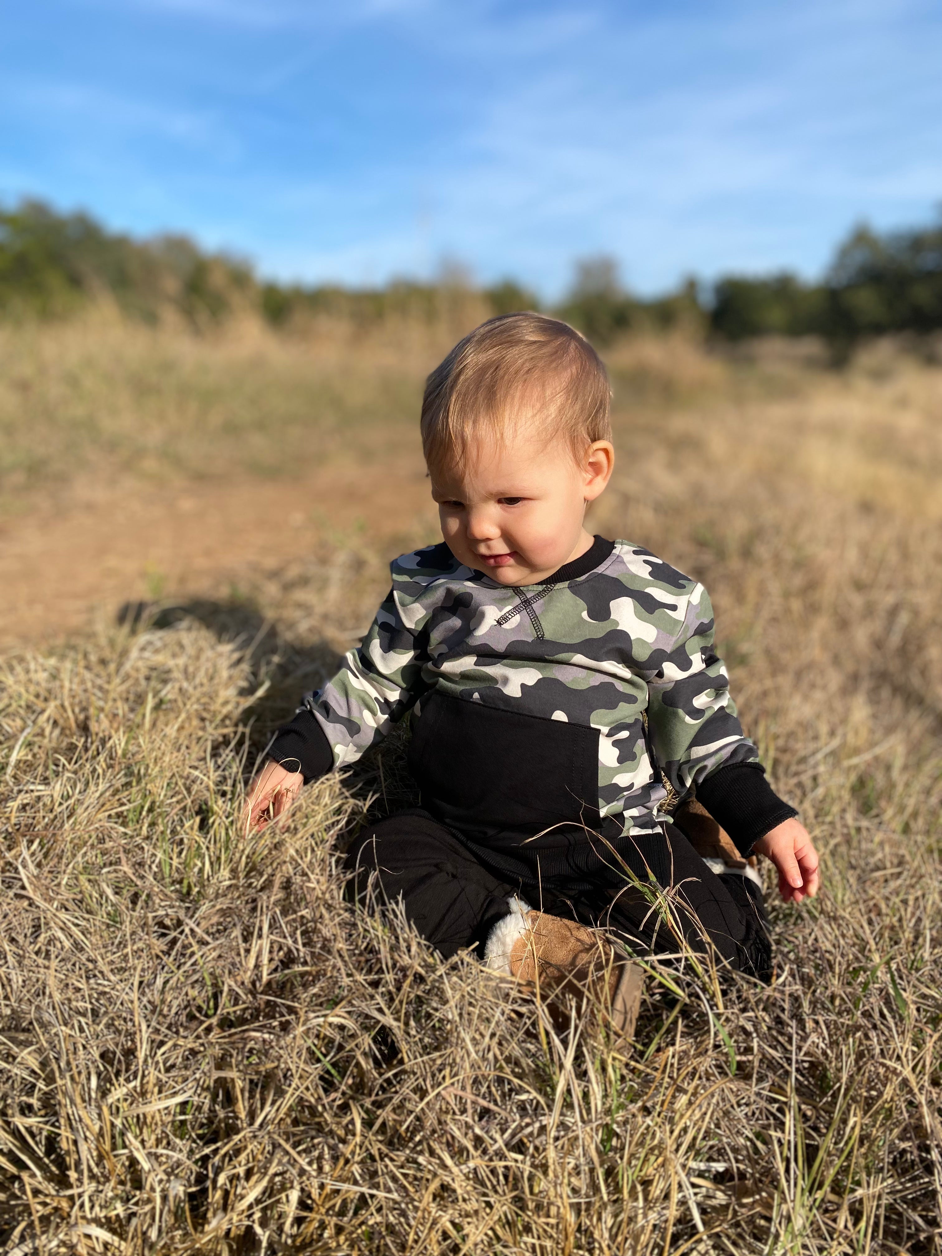 Camo Jogger Pullover Top