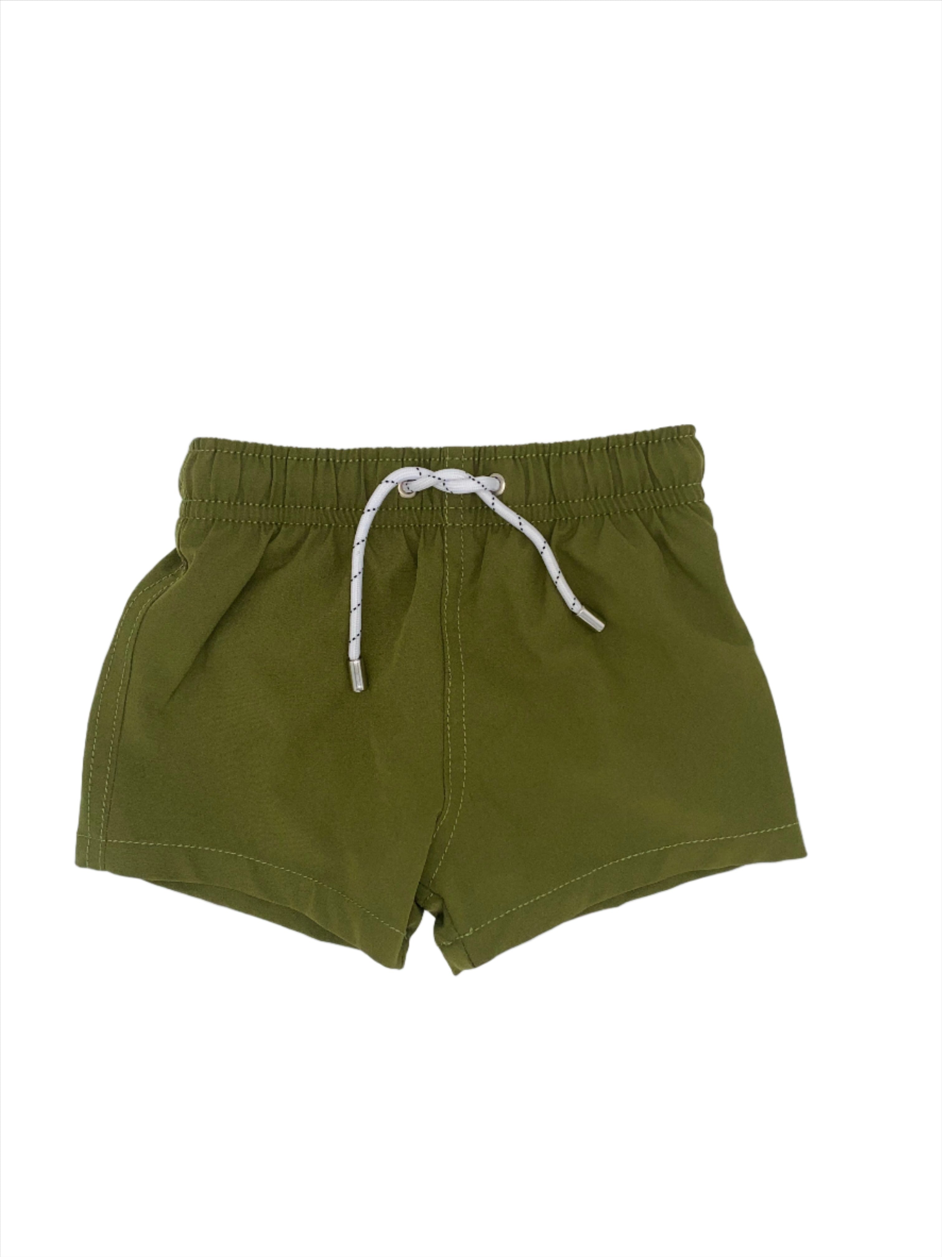 Olive Swim Trunks