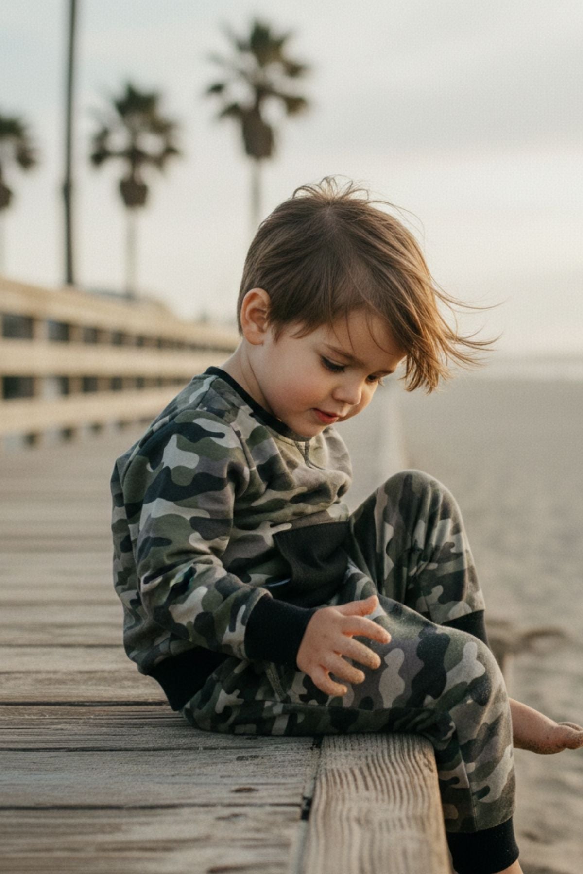 Camo Jogger Pullover Top