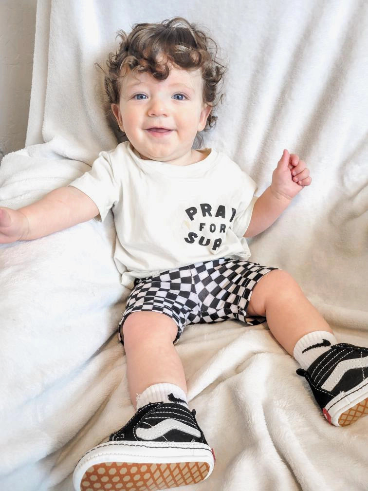 Checker Biker Shorts