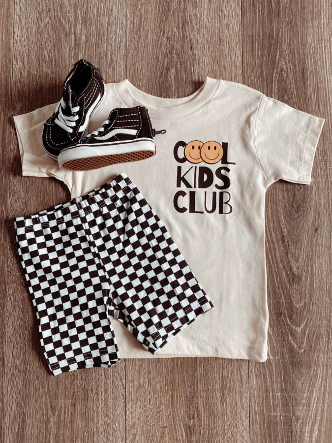 Checker Biker Shorts