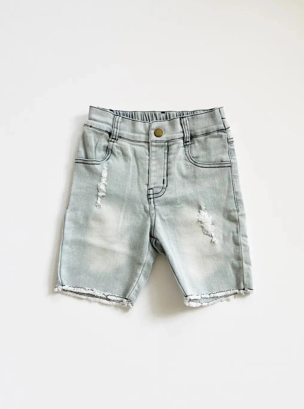 Bermuda Denim Shorts - Slate Gray
