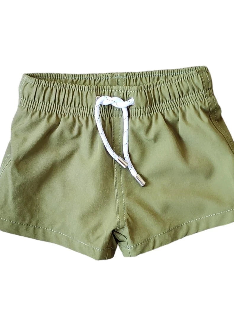 Olive Swim Trunks