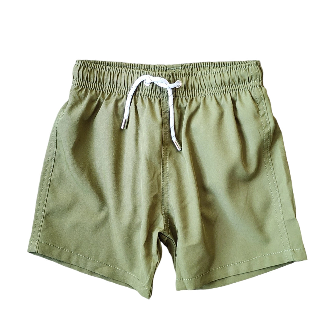 Olive Swim Trunks