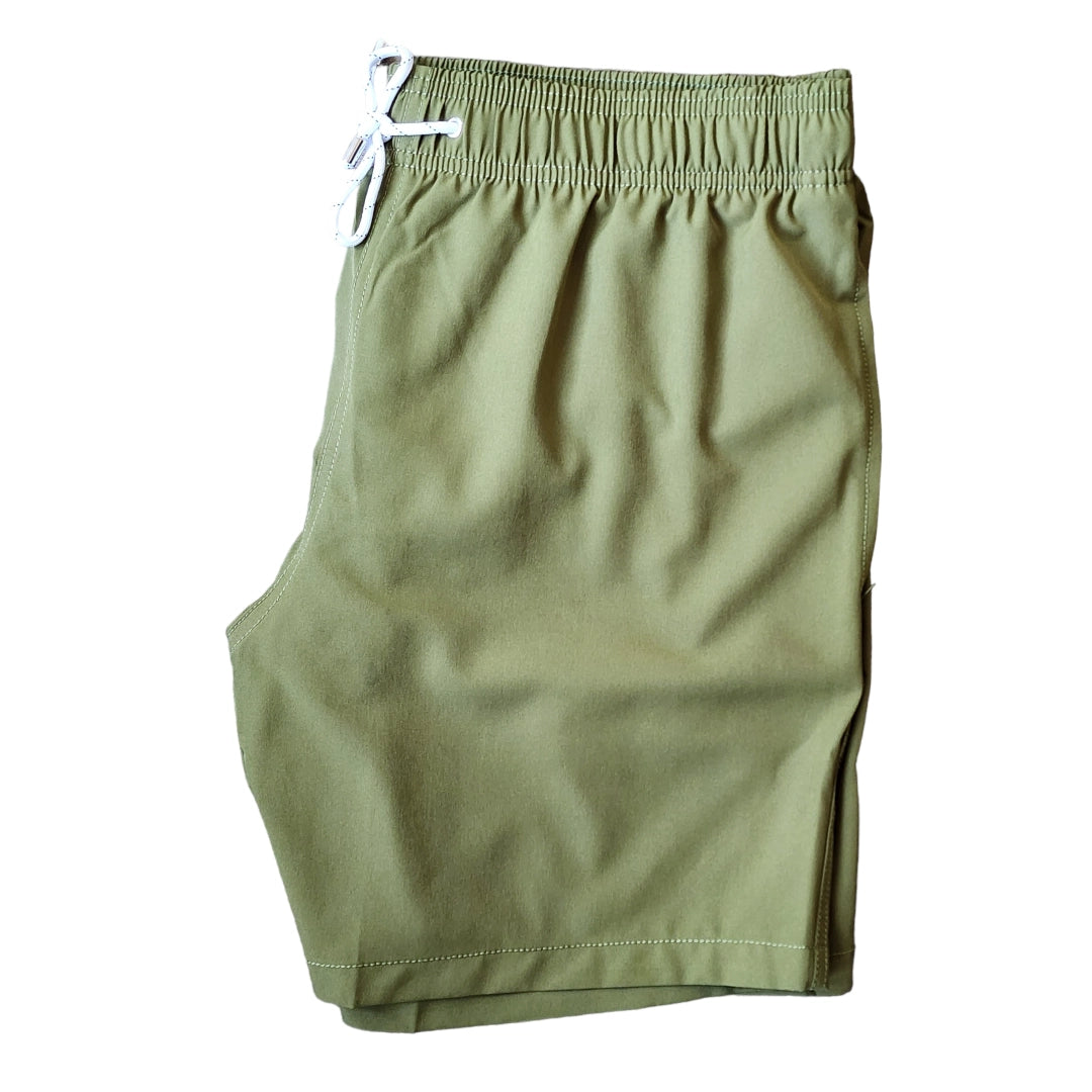 Olive Swim Trunks
