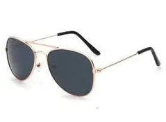 Aviator Sunglasses Black Lens- Gold Frame